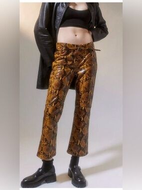 Urban Outfitters Snake-Print Flare Pants